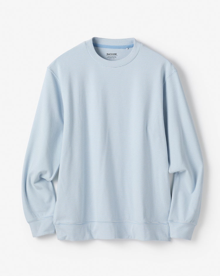 ウルトラソフト両面起毛ネックウォーマー付き 詳細画像 杢サックス×ホワイト 3