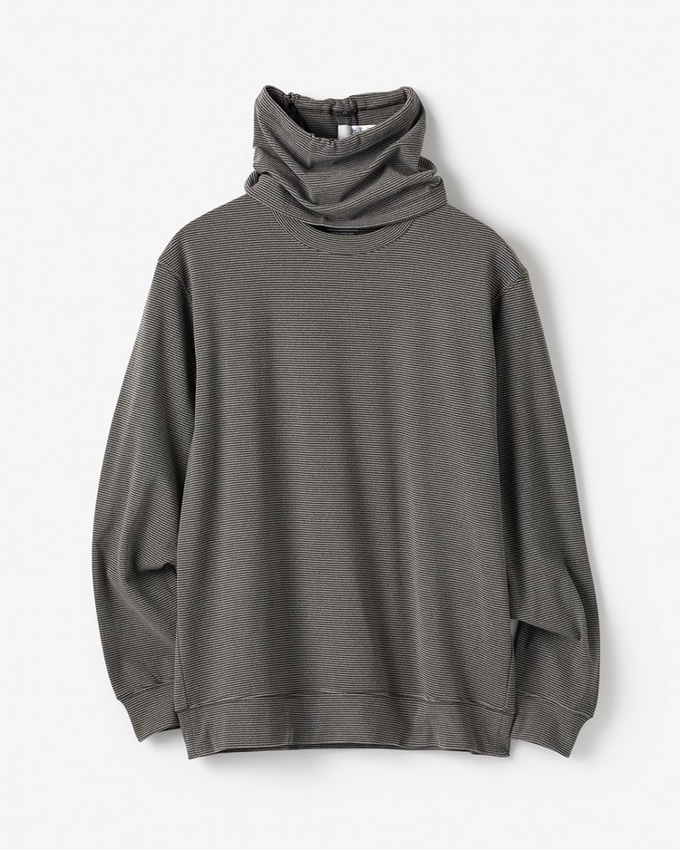 ウルトラソフト両面起毛ネックウォーマー付き 詳細画像 ブラック×杢チャコール 1