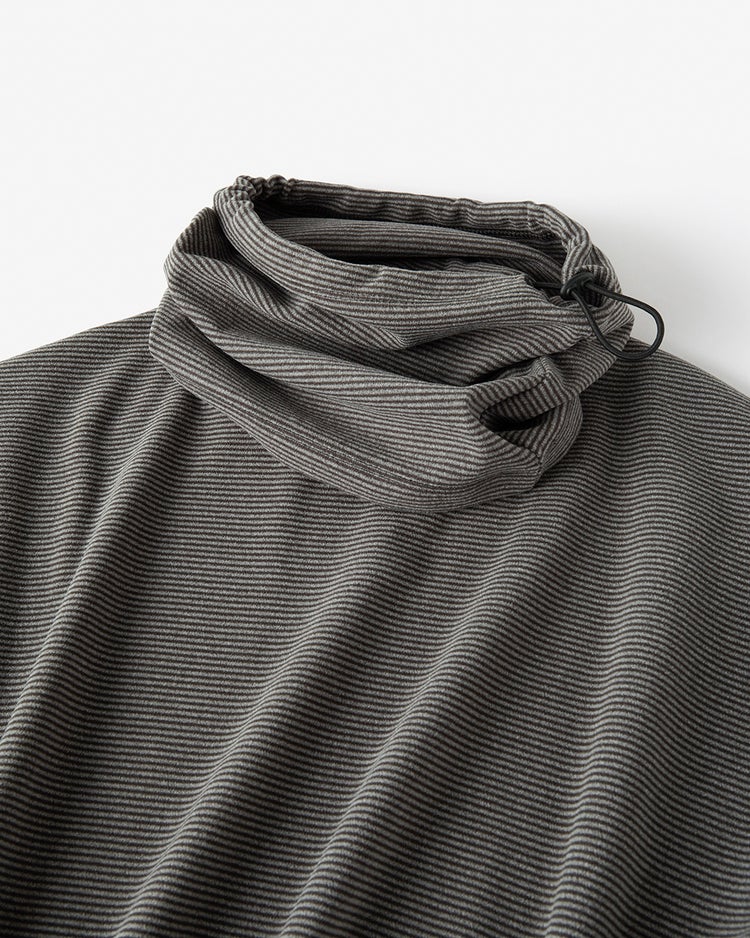 ウルトラソフト両面起毛ネックウォーマー付き 詳細画像 ブラック×杢チャコール 3