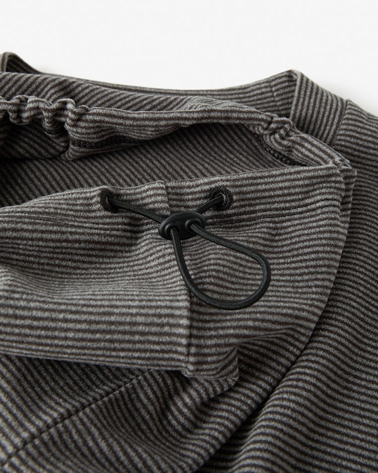 ウルトラソフト両面起毛ネックウォーマー付き 詳細画像 ブラック×杢チャコール 4