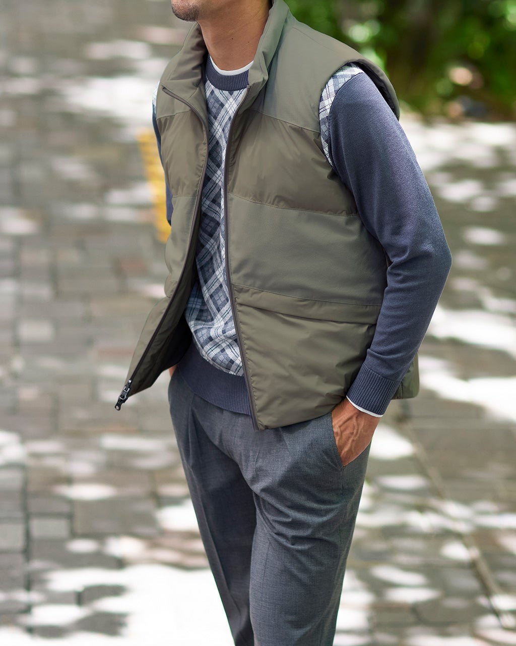 リバーシブル高機能中綿ベスト/40代50代からのメンズファッション通販