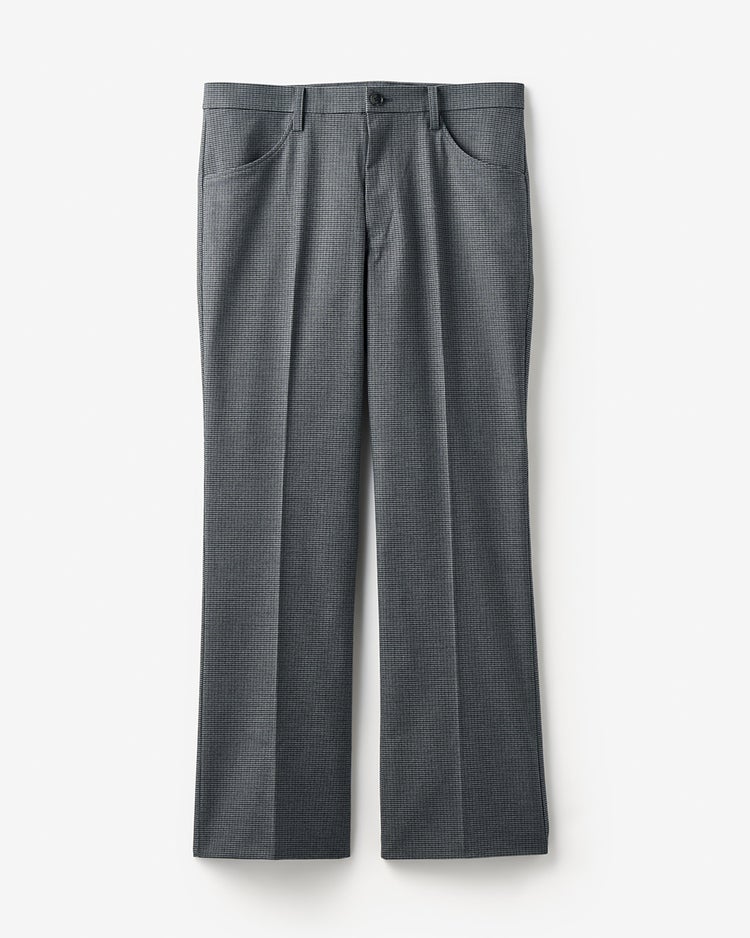ソフトサーモ千鳥柄セミワイドスラックス 詳細画像 グレー千鳥 3