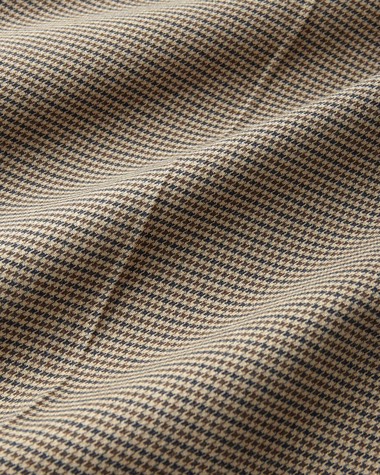 ソフトサーモ千鳥柄セミワイドスラックス 詳細画像 ブラウン千鳥 4