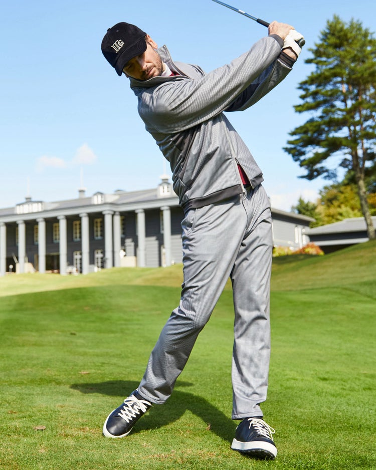 3層パワー・防風保温透湿ゴルフパンツ 詳細画像 グレー千鳥 5