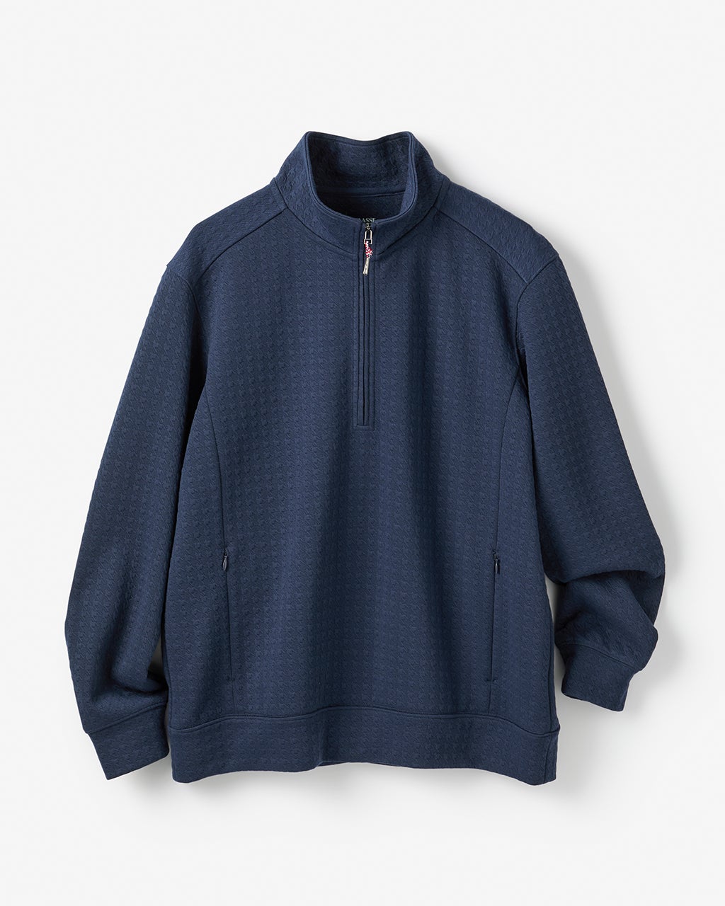 ジャガード千鳥柄ハーフジップ/DoCLASSE