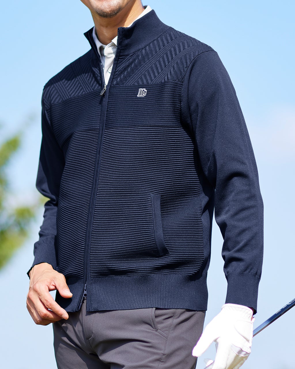 ゴルフ　ジャケット 軽量ストレッチ吸汗速乾ゴルフジャケット/40代50代からのメンズ