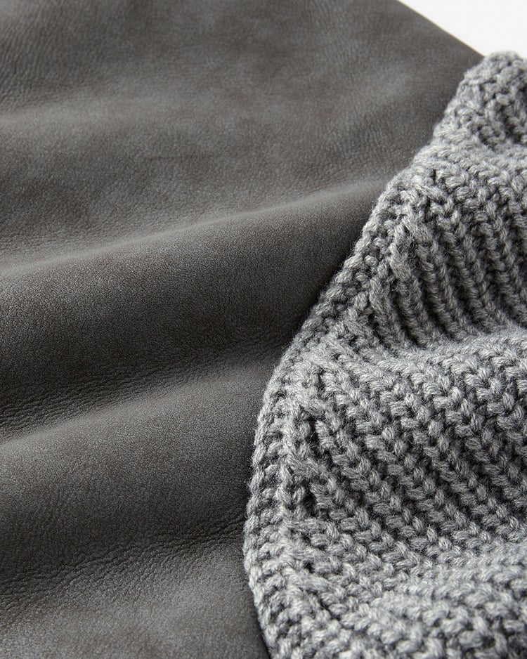 スウェード調ハイブリッドブルゾン 詳細画像 チャコール 4