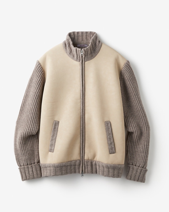 スウェード調ハイブリッドブルゾン