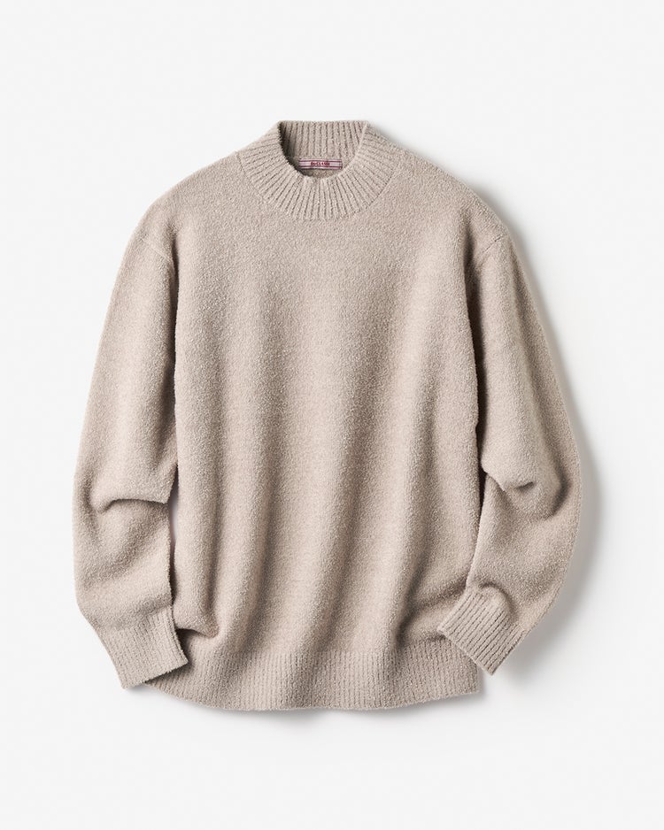 柔らか新触感モール糸ニット・ハイネック 詳細画像 グレージュ 1