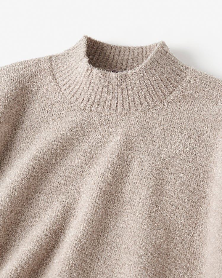 柔らか新触感モール糸ニット・ハイネック 詳細画像 グレージュ 2