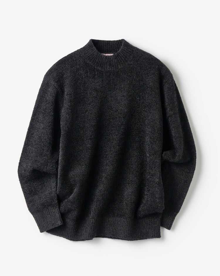 柔らか新触感モール糸ニット・ハイネック 詳細画像 ブラック 1