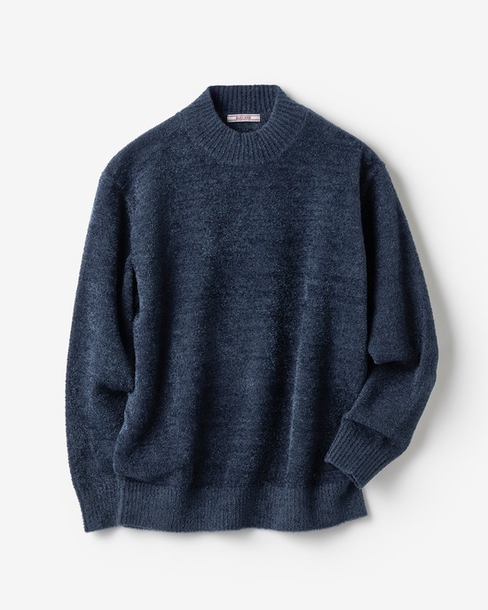 柔らか新触感モール糸ニット・ハイネック