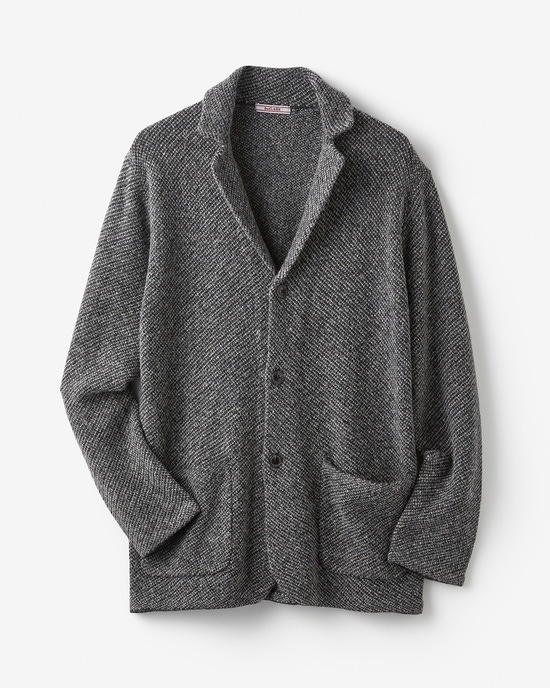 ジャカード柔らかカーディガンジャケット