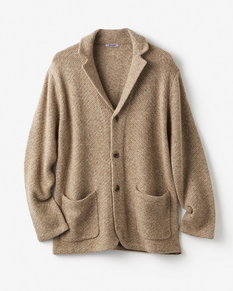 ジャカード柔らかカーディガンジャケット 詳細画像 ベージュミックス 1