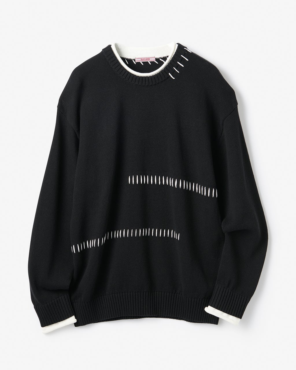 カシミヤ混ハンドステッチクルーセーター/40代50代からのメンズ