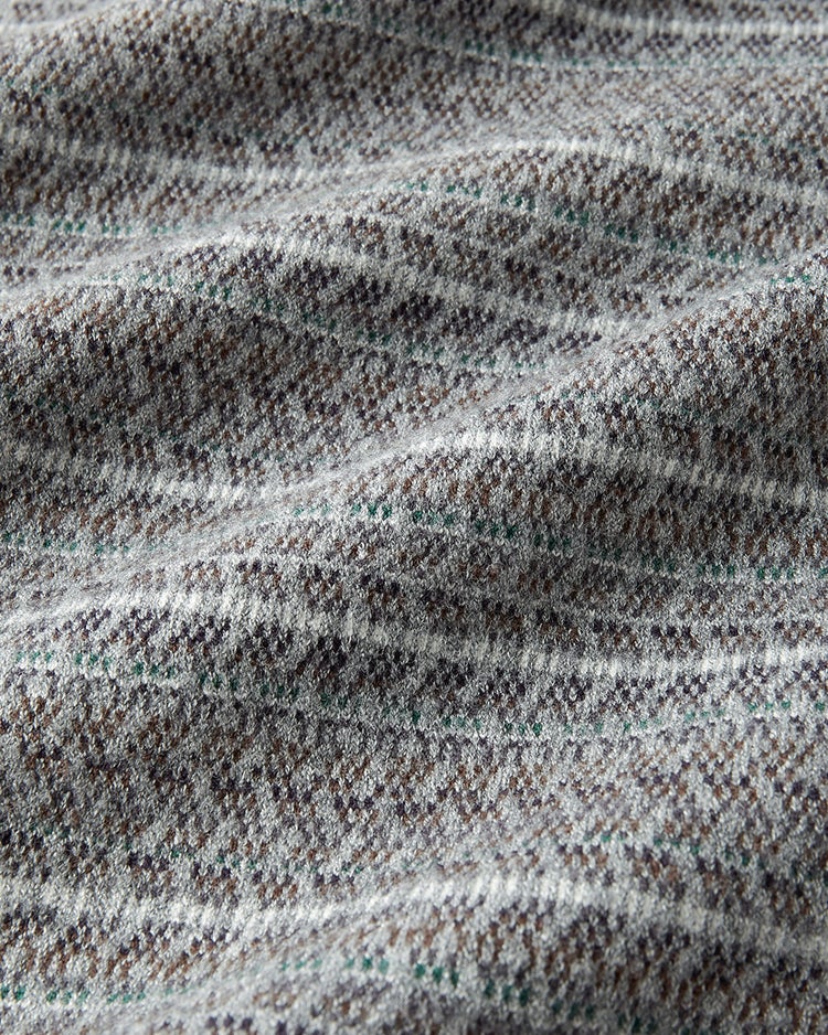 ファインゲージジャカード編みクルーニット 詳細画像 グレーパターン 4