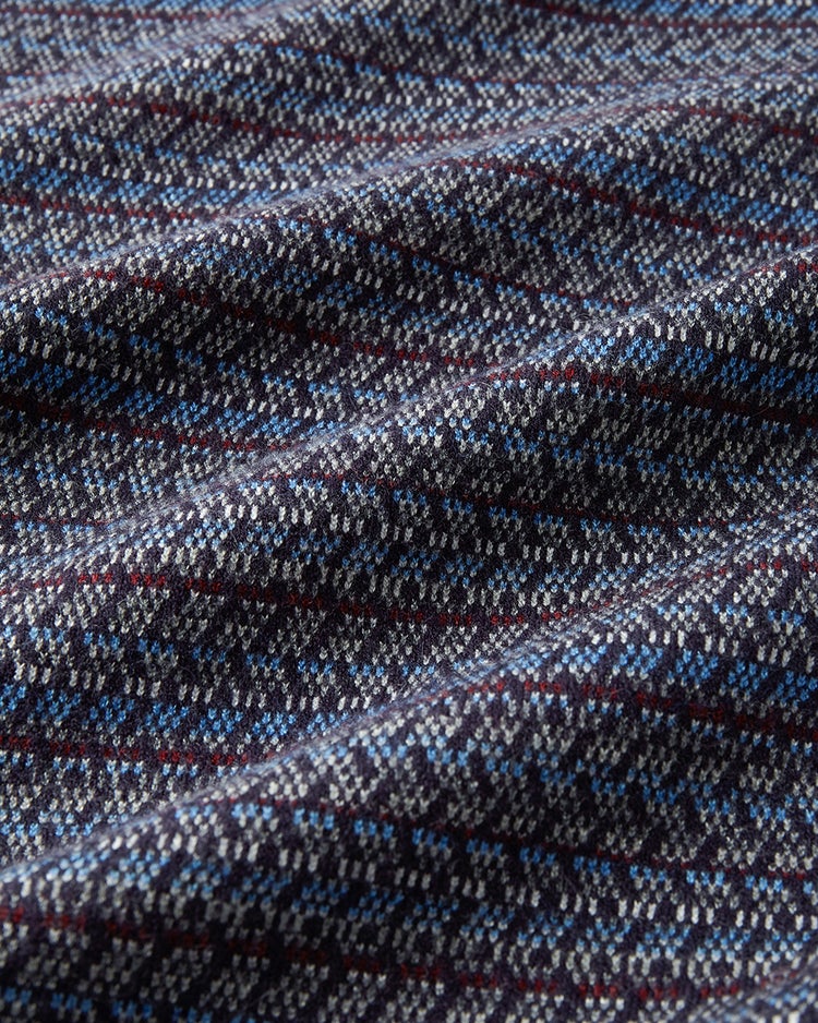 ファインゲージジャカード編みクルーニット 詳細画像 ネイビーパターン 2