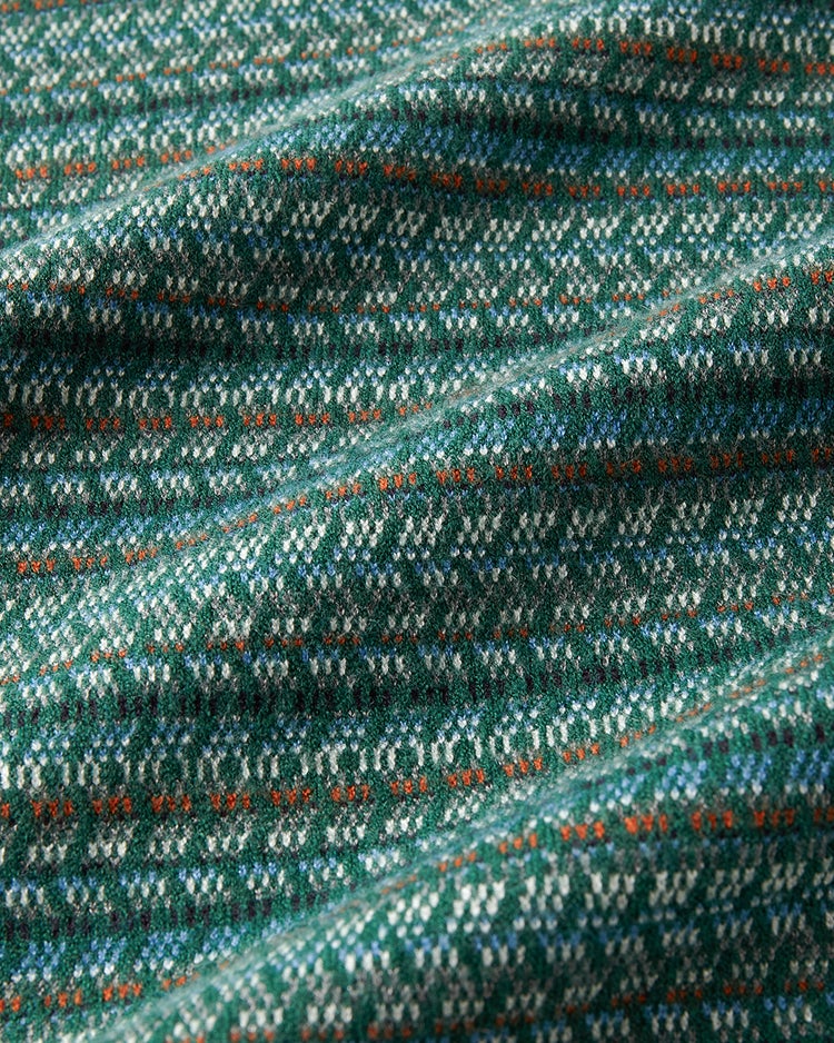 ファインゲージジャカード編みクルーニット 詳細画像 グリーン・パターン 2