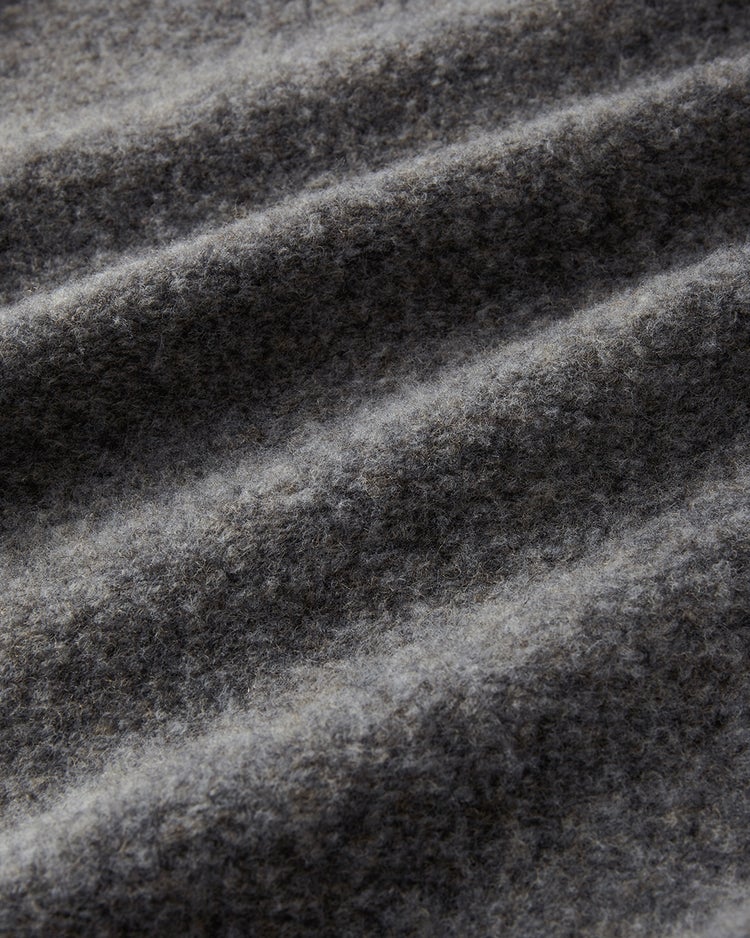 ウール混ストレッチボア・フーデッドコート 詳細画像 杢グレー 7