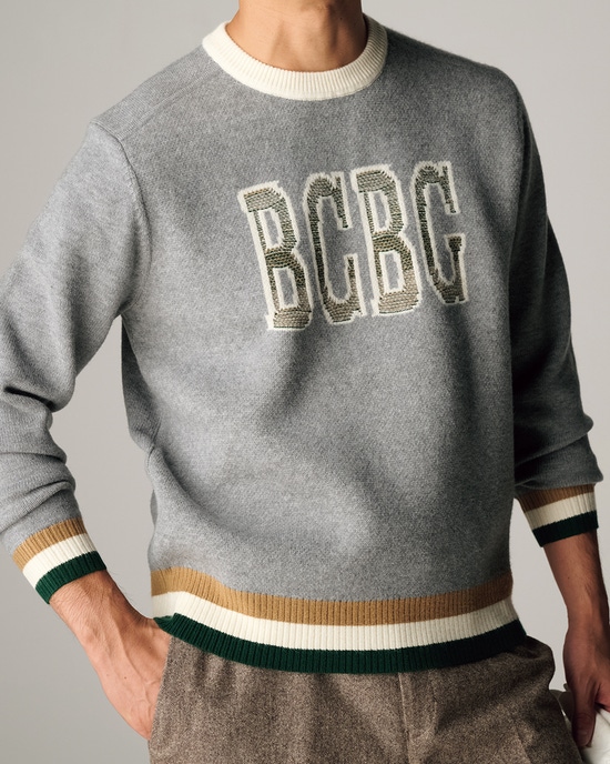 タウン＆ゴルフBCBGジャカードニット