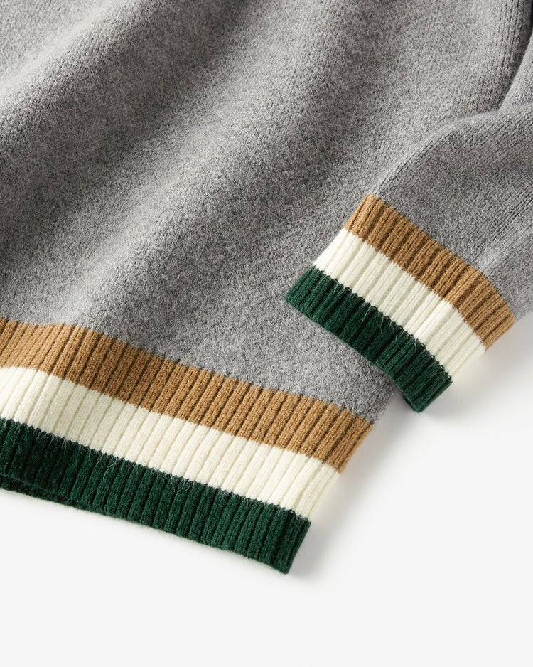 タウン＆ゴルフBCBGジャカードニット 詳細画像 杢グレー 3