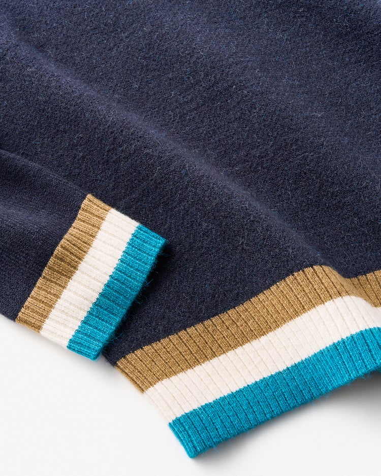 タウン＆ゴルフBCBGジャカードニット 詳細画像 ネイビー 3