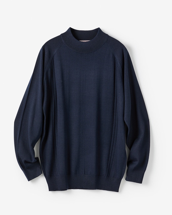 イタリア糸メリノウール混ハイネック