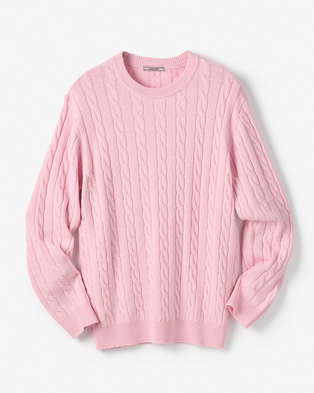 イタリア糸メリノウール混ケーブルセーター/DoCLASSE