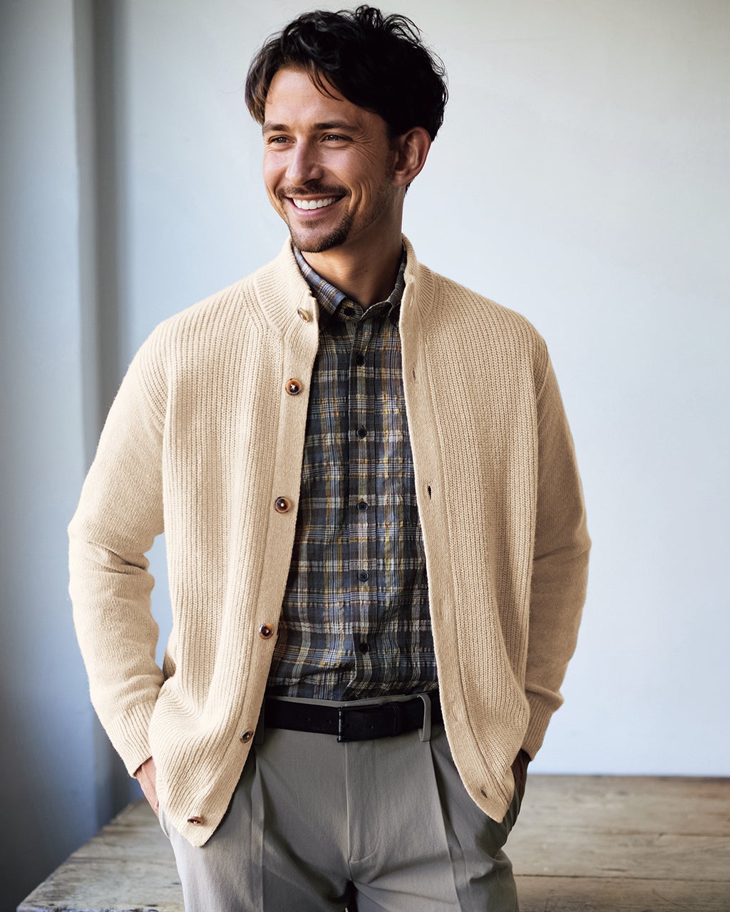 カーディガン メンズ ニットガーディガン ビジネス 冬 ニットセーター アウター