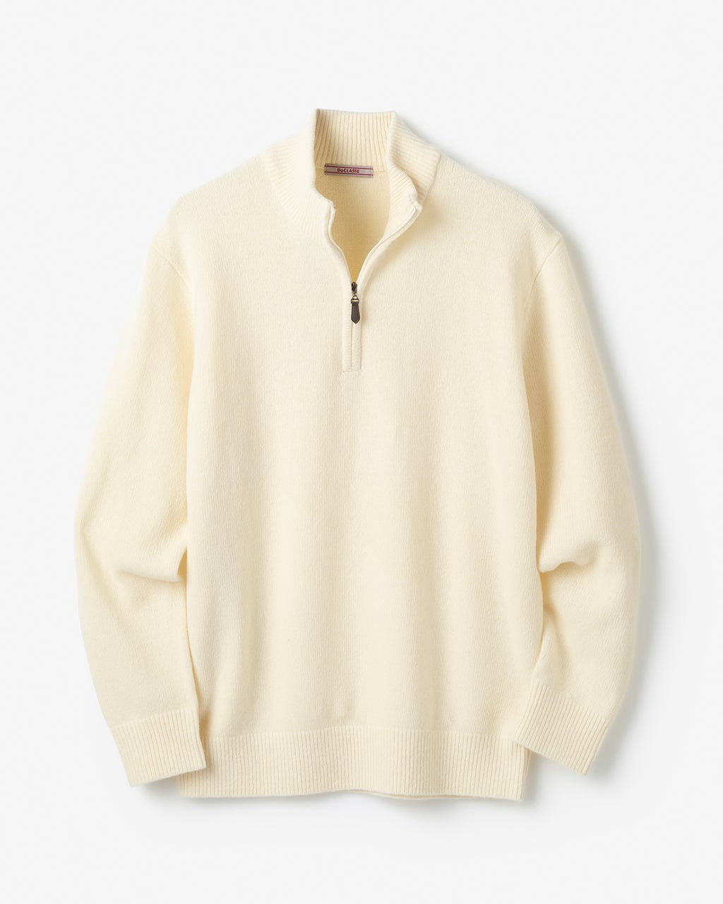 イタリア糸ソフトウール混ハーフジップセーター/DoCLASSE