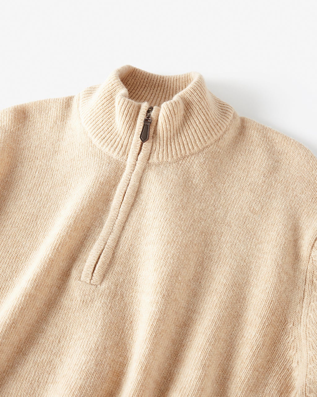 イタリア糸ソフトウール混ハーフジップセーター/DoCLASSE