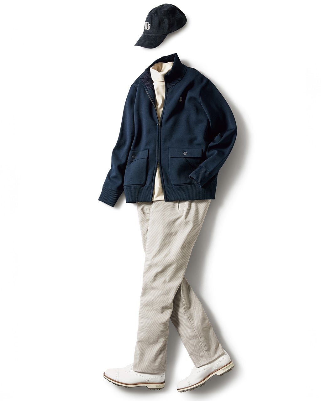 ダブルフェイス裏ボアタウン＆ゴルフジャケット/40代50代からの