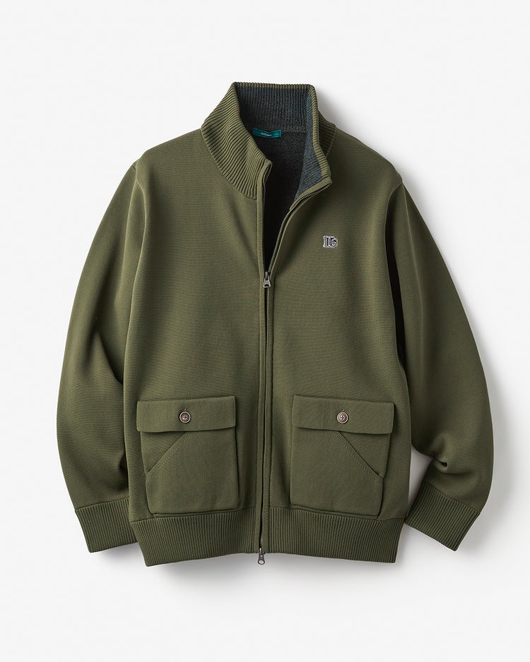 ダブルフェイス裏ボアタウン＆ゴルフジャケット 詳細画像 オリーブ 1