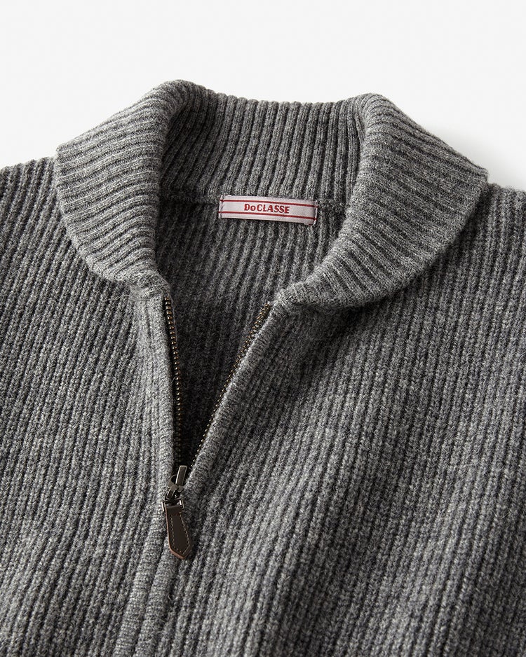 柔らかウール100%ミニショールカーディガン 詳細画像 杢グレー 2