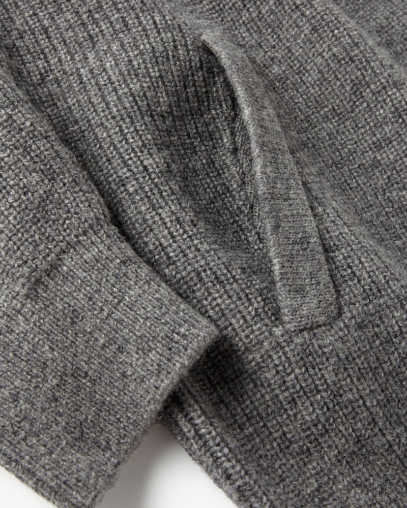 柔らかウール100%ミニショールカーディガン 詳細画像 杢グレー 3