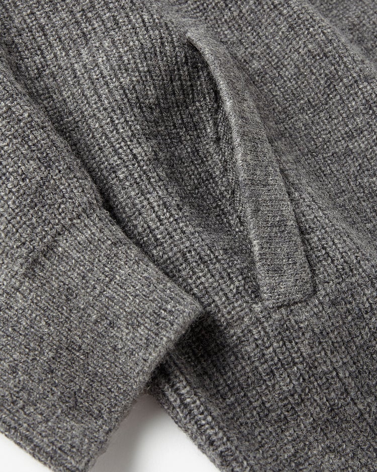 柔らかウール100%ミニショールカーディガン 詳細画像 杢グレー 3