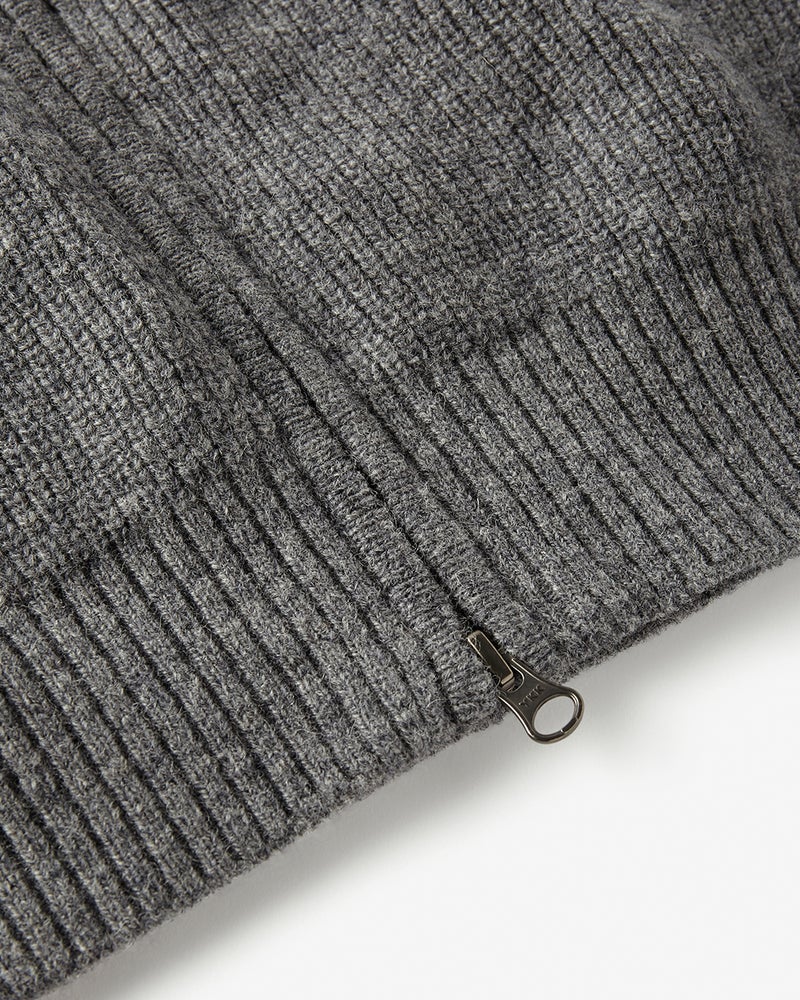 柔らかウール100%ミニショールカーディガン 詳細画像 杢グレー 4