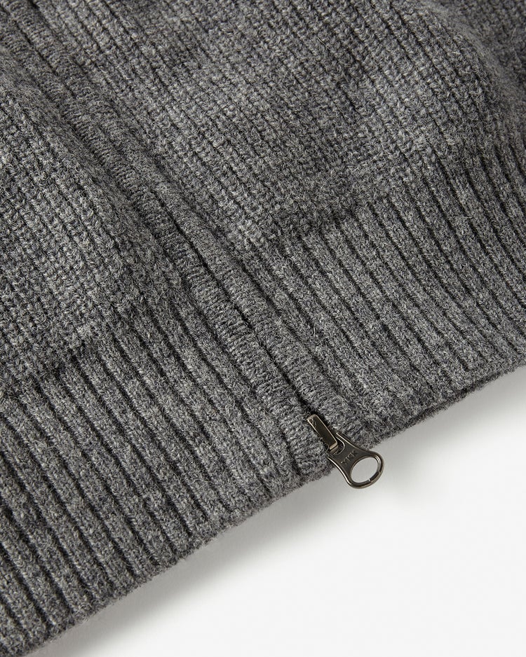 柔らかウール100%ミニショールカーディガン 詳細画像 杢グレー 4