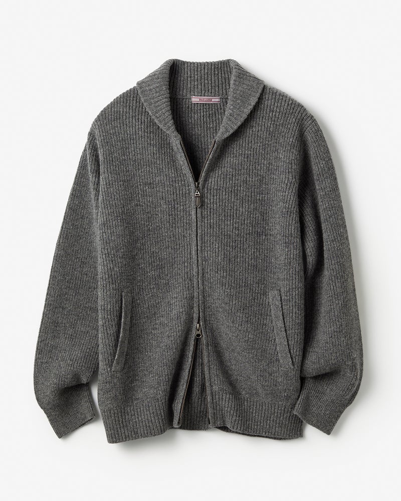 柔らかウール100%ミニショールカーディガン 詳細画像 杢グレー 6