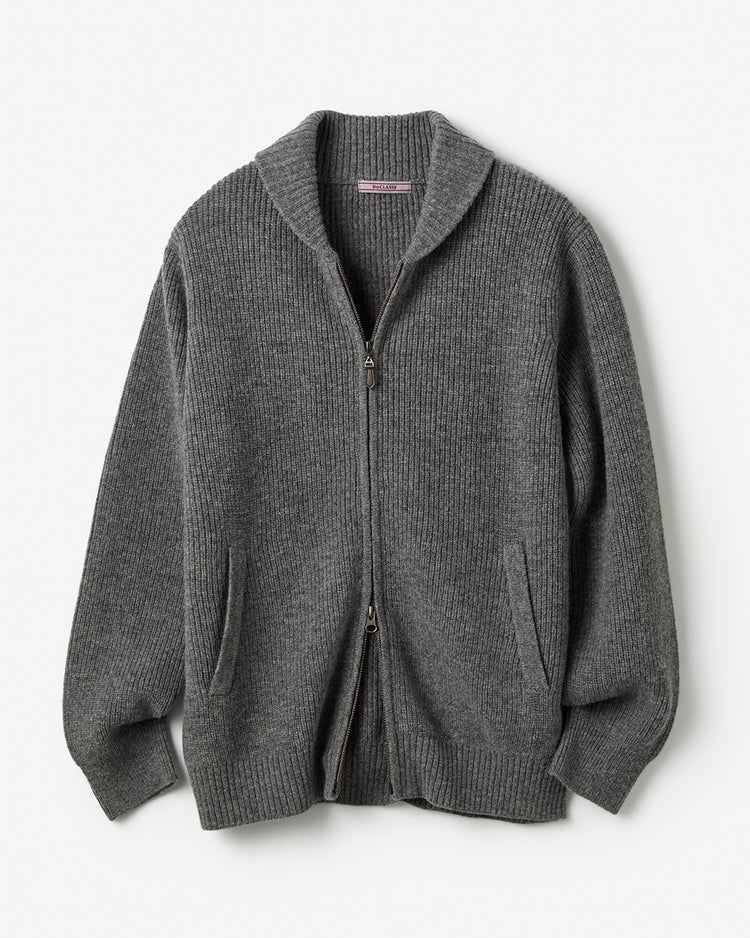 柔らかウール100%ミニショールカーディガン 詳細画像 杢グレー 6
