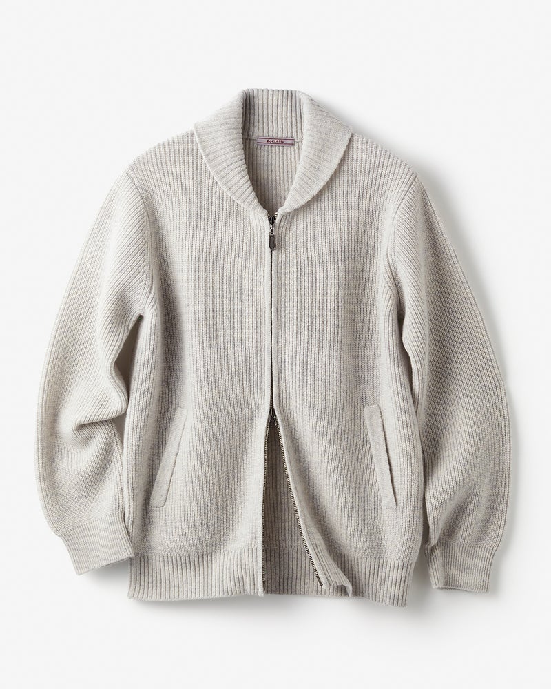 柔らかウール100%ミニショールカーディガン 詳細画像 アイボリー 1