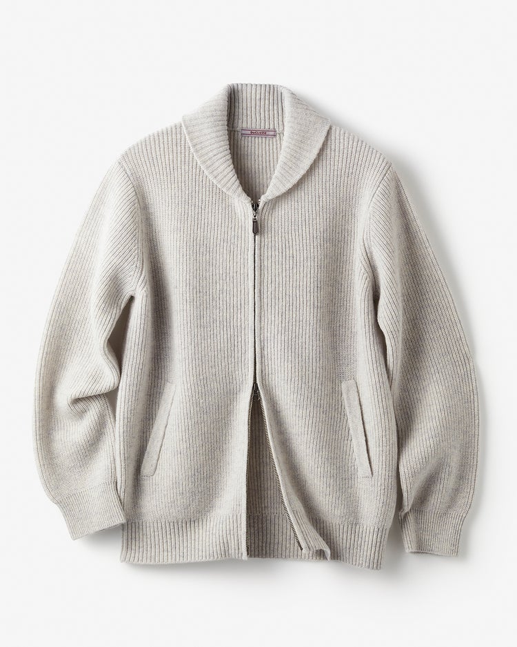 柔らかウール100%ミニショールカーディガン 詳細画像 アイボリー 1