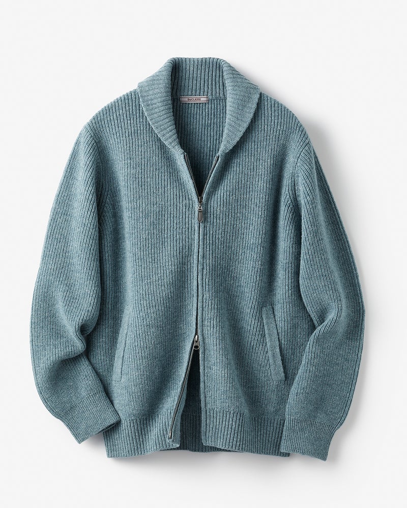 柔らかウール100%ミニショールカーディガン 詳細画像 インディゴ 1