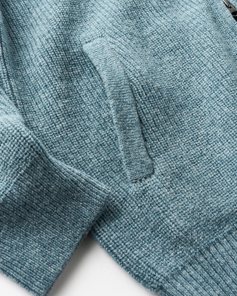 柔らかウール100%ミニショールカーディガン 詳細画像 インディゴ 4