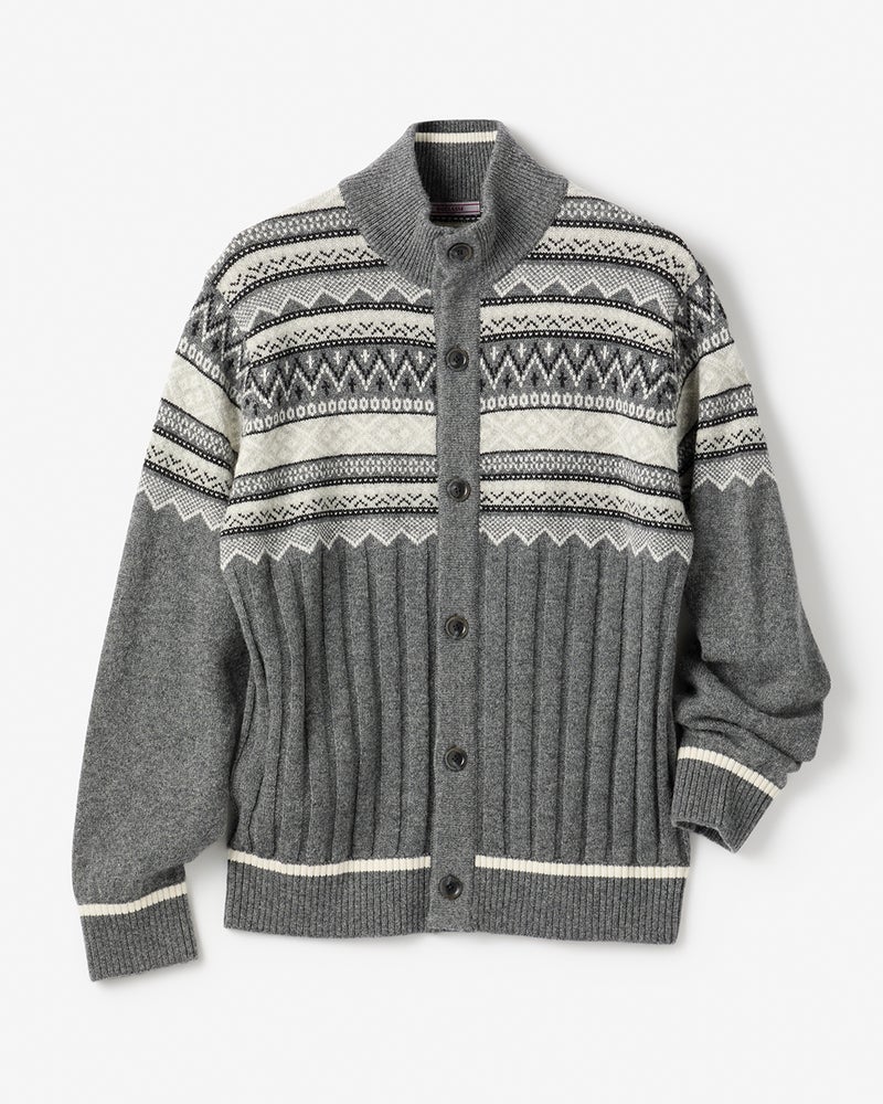 厳選ラムブレンド・ジャケットカーディガンⅡ 詳細画像 チャコールパターン 3