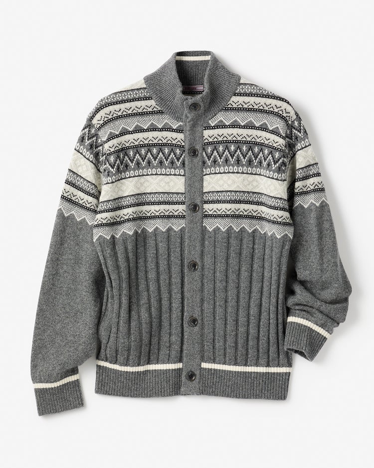 厳選ラムブレンド・ジャケットカーディガンⅡ 詳細画像 チャコールパターン 3