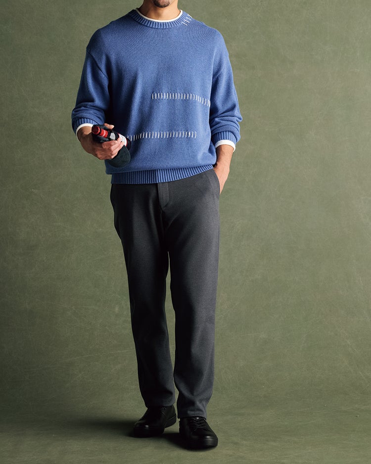 高性能ウォームジャージパンツノータック 詳細画像 チャコール 1