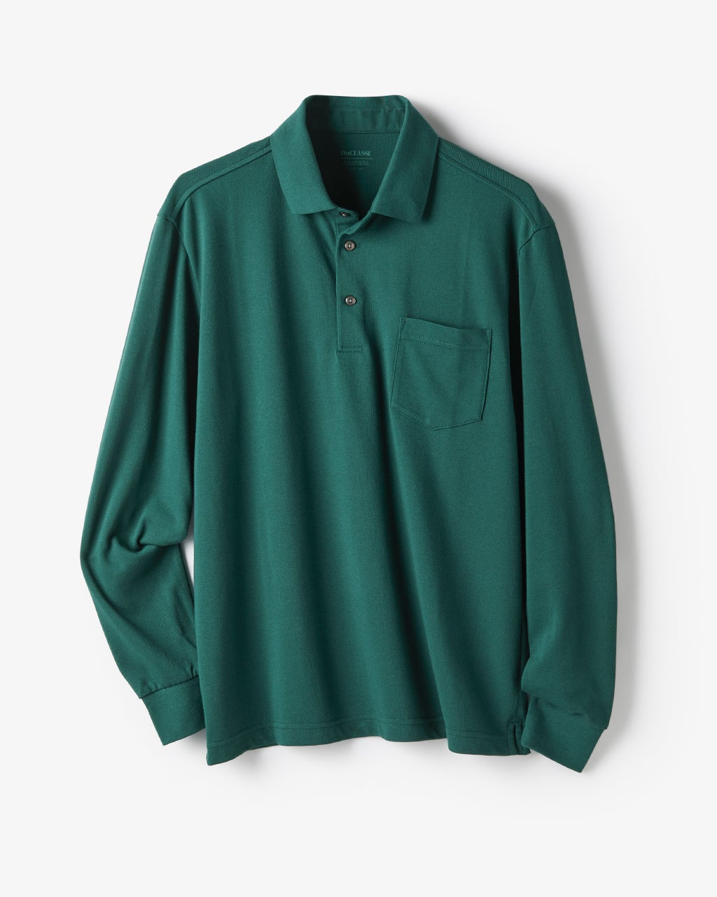 エクストラクリーン鹿の子ポロ 長袖/40代50代からのメンズファッション