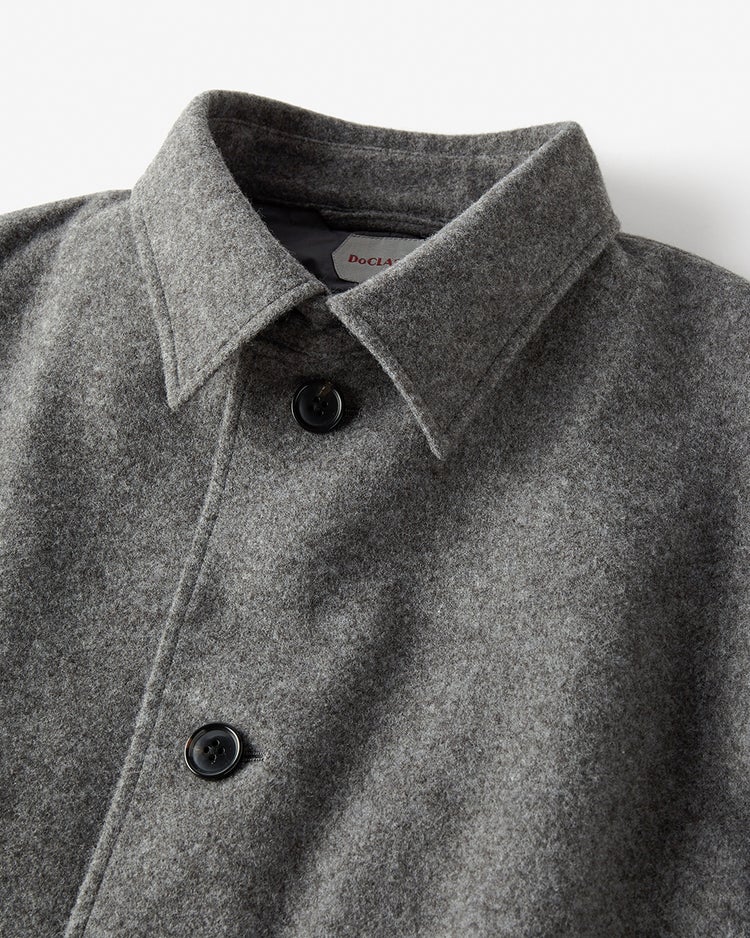 柔らか起毛ウール混ステンカラーコート 詳細画像 チャコール 2