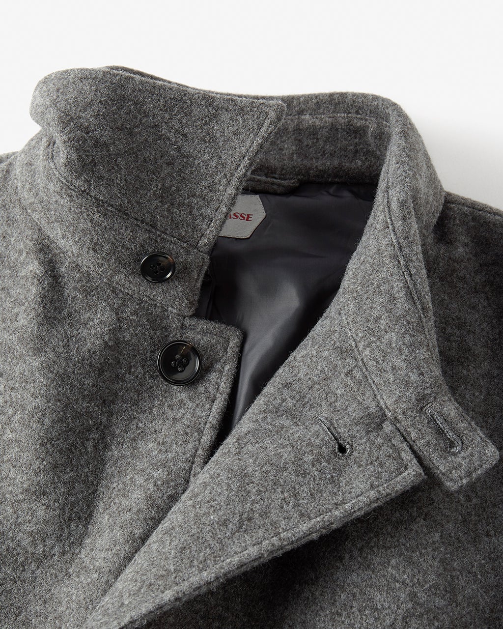 柔らか起毛ウール混ステンカラーコート/DoCLASSE